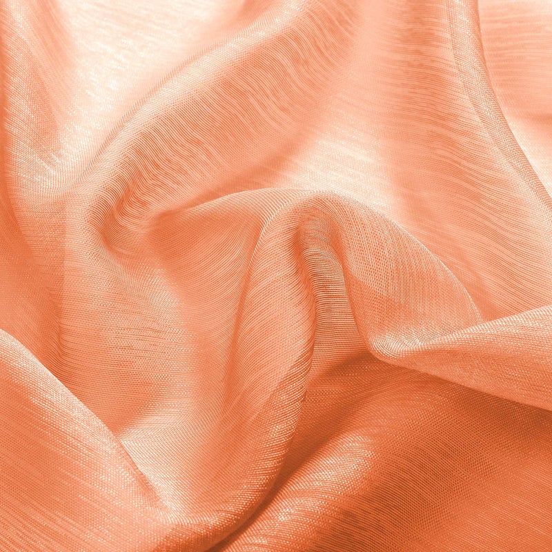 DONREN Orange Sheer Curtains for Bedroom 96 Inch Long Voile Curtain Luxury Soft Textured Sheer Window Drapes 1 Pair - Image 5